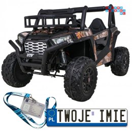 [JS360B] Buggy UTV Terenówka na akumulator 24V/7Ah 2x200W Pilot Bagażnik EVA MP3 LED - czarny moro