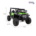 [JS360B] Buggy UTV Terenówka na akumulator 24V/7Ah 2x200W Pilot Bagażnik EVA MP3 LED - zielony