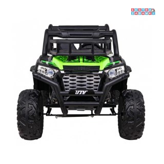 Zielona UTV buggy na akumulator 4x4 - zielony, 24V/7Ah, 2x200W, Pilot, Bagażnik, EVA, MP3, LED [JS360B]