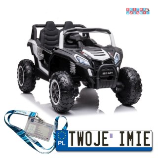 Buggy UTV 2000M na akumulator 4x4 - czarny, 4x45W, koła EVA, pokrowiec, pilot, LED [A036]