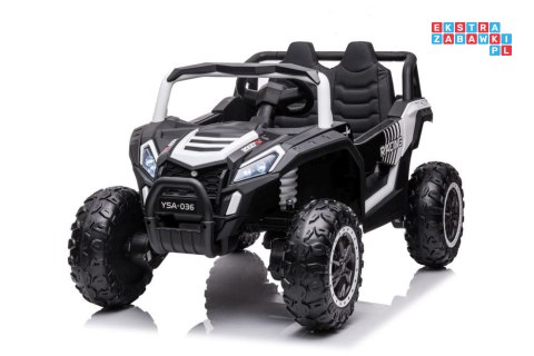 [A036] Buggy UTV 2000M Racing 4x45W 12V/7Ah koła EVA, pokrowiec, pilot, LED - biały