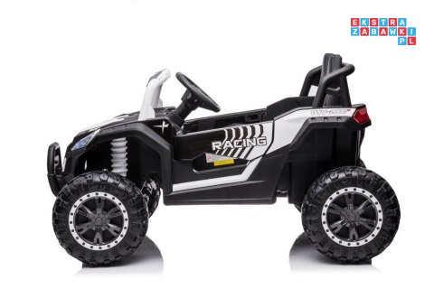 [A036] Buggy UTV 2000M Racing 4x45W 12V/7Ah koła EVA, pokrowiec, pilot, LED - biały