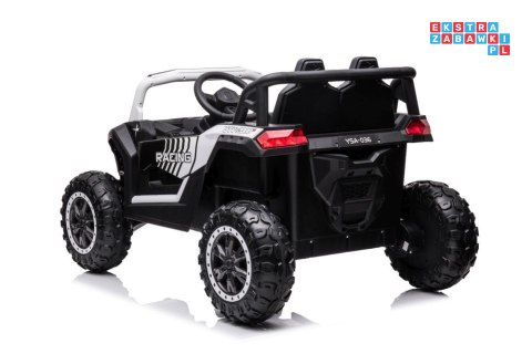 [A036] Buggy UTV 2000M Racing 4x45W 12V/7Ah koła EVA, pokrowiec, pilot, LED - biały