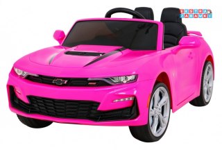 Różowy Chevrolet Camaro 2SS na akumulator - Pilot, Koła EVA, Wolny Start, Dźwięki, Światła