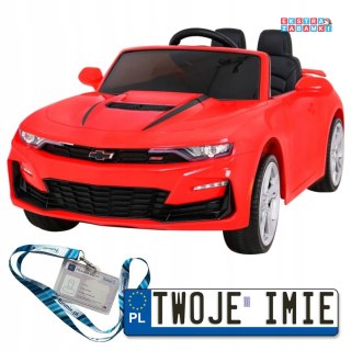 Czerwone Chevrolet Camaro 2SS na akumulator - Pilot, Koła EVA, Wolny Start, Dźwięki, Światła