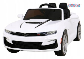 Białe Chevrolet Camaro 2SS na akumulator - Pilot, Koła EVA, Wolny Start, Dźwięki, Światła