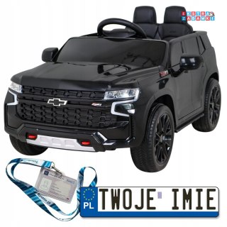 Czarne Chevrolet Tahoe na akumulator - z Pilotem, EVA, Radio, MP3, LED