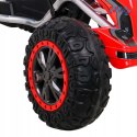 [B012] Duży gokart na pedały STRONG 100KG Łożyskowane koła EVA - czerwony