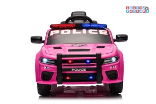 Różowy Dodge Charger na akumulator - 2x45W, 12V/7Ah, Ekoskóra, EVA, MP3, USB, Bluetooth - [20013]