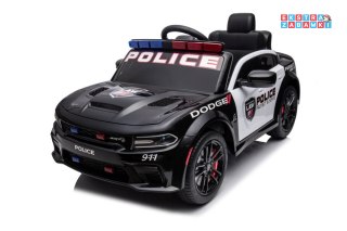 Czarny Dodge Charger na akumulator - 2x45W, 12V/7Ah, Ekoskóra, EVA, MP3, USB, Bluetooth - [20012]