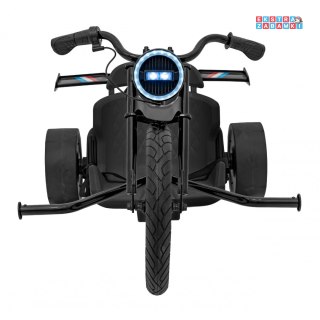 [SX2338] Drift Bike na akumulator 24V/10Ah z funkcją driftu koła pompowane i plastikowe do 70 kg 5-punktowe pasy - czarny