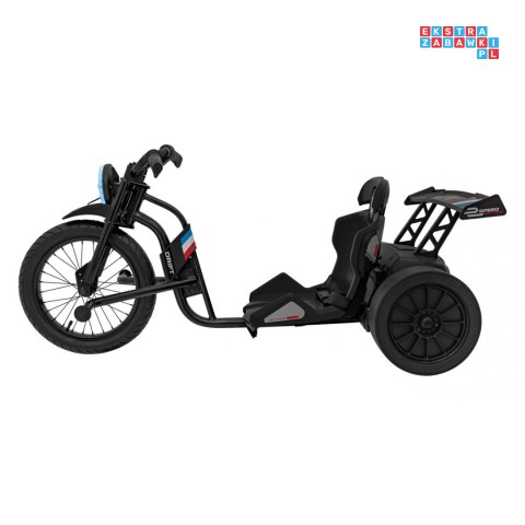 [SX2338] Drift Bike na akumulator 24V/10Ah z funkcją driftu koła pompowane i plastikowe do 70 kg 5-punktowe pasy - czarny