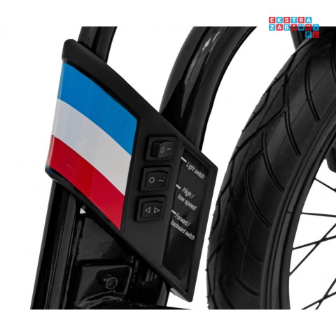 [SX2338] Drift Bike na akumulator 24V/10Ah z funkcją driftu koła pompowane i plastikowe do 70 kg 5-punktowe pasy - czarny