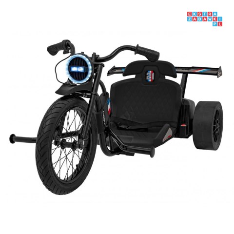 [SX2338] Drift Bike na akumulator 24V/10Ah z funkcją driftu koła pompowane i plastikowe do 70 kg 5-punktowe pasy - czarny