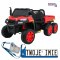 [A730-2] Farmer Truck na akumulator 4x35W 12V/7Ah Pilot dla 2 dzieci Kiper Audio LED - czerwony