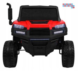 [A730-2] Farmer Truck na akumulator 4x35W 12V/7Ah Pilot dla 2 dzieci Kiper Audio LED - czerwony