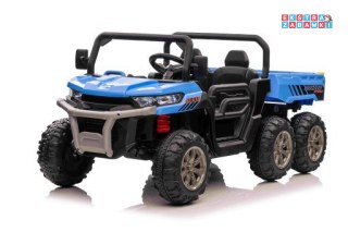 Niebieski Farmer Truck Speed 900 na akumulator - 4x45W, 12V/10Ah, EVA, ekoskóra, elektryczny, kiper - [XMX-623B]