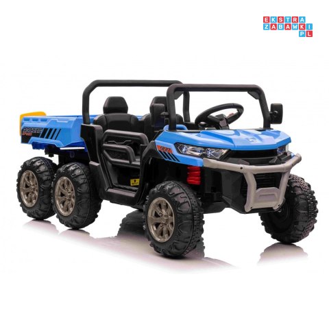 [XMX-623B] Pojazd Farmer Truck Speed 900 4x45W 12V/10Ah na akumulator EVA ekoskóra elektryczny kiper - niebieski