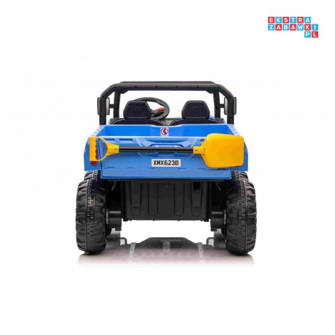 [XMX-623B] Pojazd Farmer Truck Speed 900 4x45W 12V/10Ah na akumulator EVA ekoskóra elektryczny kiper - niebieski