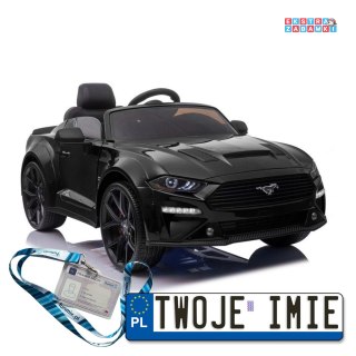Czarne Ford Mustang GT Drift SX2038 na akumulator - Ekoskóra, EVA, Mp3, USB, Pasy