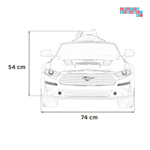 [SX2038] Ford Mustang GT na akumulator 2x35W 12V/7Ah Regulacja siedzenia Pilot LED EVA - biały