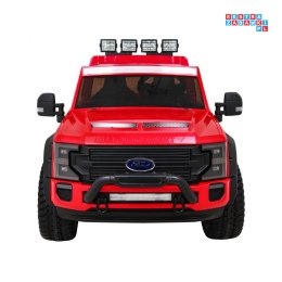 [SX2088] Ford Super Duty auto na akumulator 4x45W 12V/14Ah ekoskóra EVA LED - czerwony