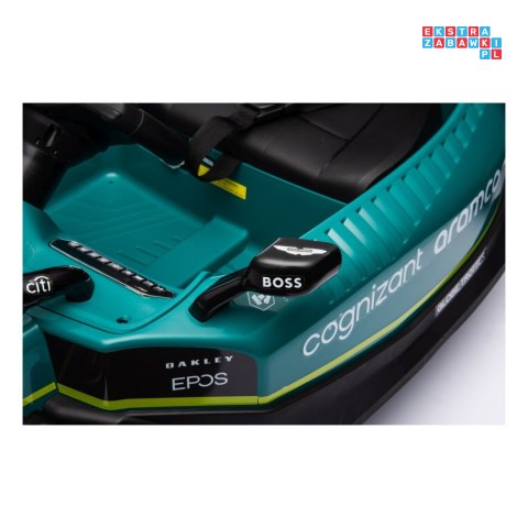 [JE1599] Auto Formuła 1 Aston Martin Cognizant Aramco na akumulator 4x50W 24V/5Ah ekoskóra EVA
