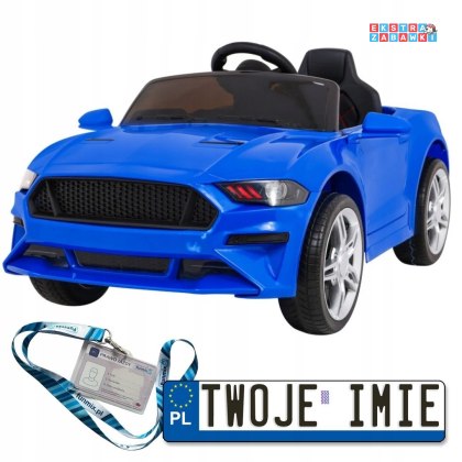 Niebieskie Auto GT Sport na akumulator - 12V/4.5Ah, pilot, wolny start, bagażnik, MP3, LED - [BBH-718A]