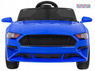 Niebieskie Auto GT Sport na akumulator - 12V/4.5Ah, pilot, wolny start, bagażnik, MP3, LED - [BBH-718A]