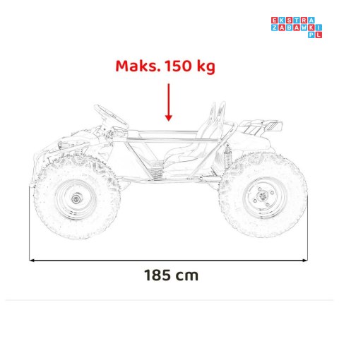[SX2358] Auto General 63 na akumulator 800W 48V/20Ah pompowane koła Bluetooth LED - czarny