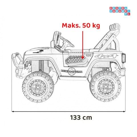 Geoland Power auto terenowe dla 2 dzieci z pilotem 2X200W Radio MP3 LED