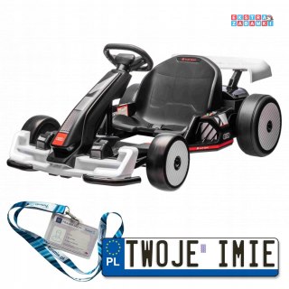 Gokart Audi sportowe z funkcją driftu na akumulator - 2x150W, LED, MP3, radio FM