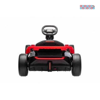 Czerwony Gokart Audi na akumulator - 2x150W, LED, MP3, radio FM