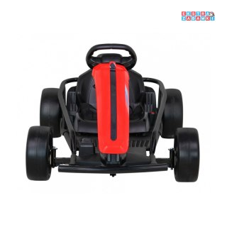 Gokart FX1 Drift Master na akumulator - czerwony, 24V/9Ah, funkcja driftu, koła EVA [SX1968]