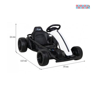 Biały Gokart FX1 Drift Master na akumulator - Funkcja Driftu, Koła EVA