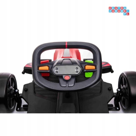 Gokart Fast 3 Drift na akumulator dla dzieci + Funkcja driftu + Silniki 2x150W + Radio LED + Pasy