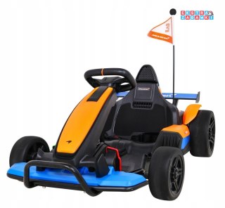 Gokart McLaren Drift na akumulator - Funkcja driftu, Światła LED, Wolny Start, EVA