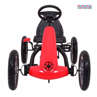 [1904] Gokart Star na pedały dla dzieci z regulacją siedzenia pompowane koła - czerwony