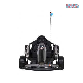 [A035] Gokart Speed 7 Drift King na akumulator 2x150W 24V/7Ah z funkcją driftu 2 prędkości EVA - szary
