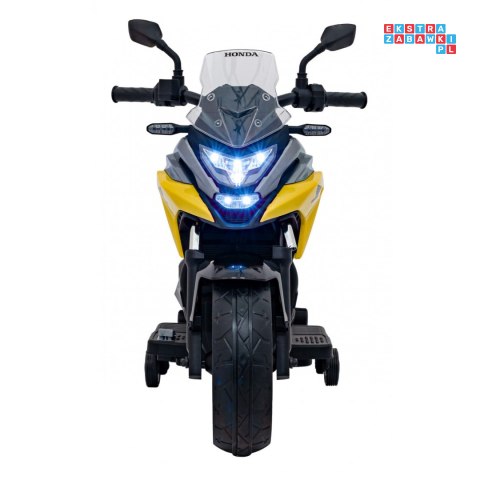 [TR2306] Motor Honda NC750x na akumulator 2x35W 12V/4.5Ah odgłosy silnika boczne kółka bluetooth MP3 - żółty
