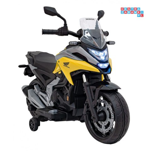 [TR2306] Motor Honda NC750x na akumulator 2x35W 12V/4.5Ah odgłosy silnika boczne kółka bluetooth MP3 - żółty