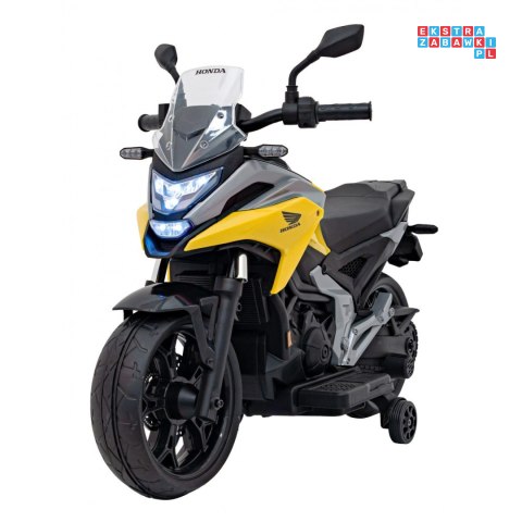[TR2306] Motor Honda NC750x na akumulator 2x35W 12V/4.5Ah odgłosy silnika boczne kółka bluetooth MP3 - żółty