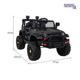 Jeep Dark Night Auto na akumulator ekoskóra wolny start LED EVA audio i Wgrane melodyjki