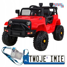 [BDM0922] Jeep Dark Night na akumulator 2x35W 12V/7Ah pilot ekoskóra wolny start EVA audio - czerwony