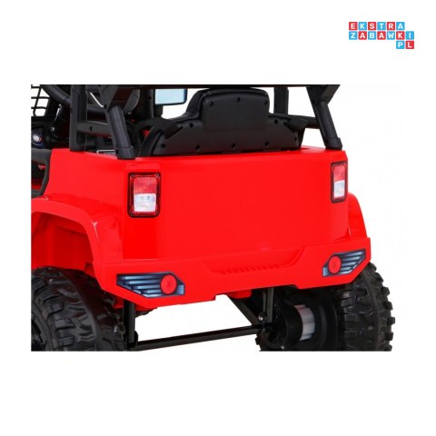 [BDM0922] Jeep Dark Night na akumulator 2x35W 12V/7Ah pilot ekoskóra wolny start EVA audio - czerwony