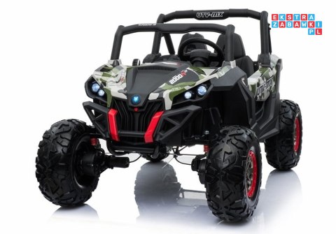 Jeep Lakierowany Auto na akumulator Ekoskóra Pilot EVA LED MP3