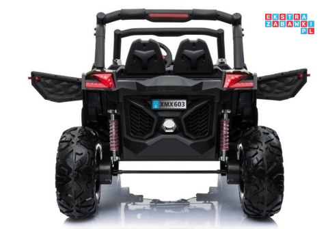 Jeep Lakierowany Auto na akumulator Ekoskóra Pilot EVA LED MP3