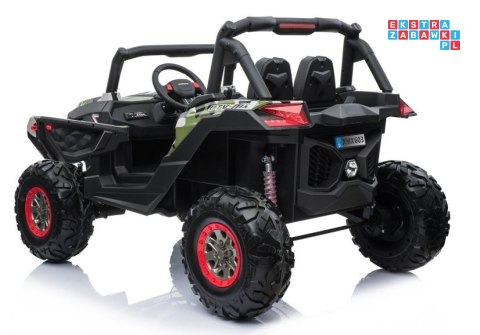 Jeep Lakierowany Auto na akumulator Ekoskóra Pilot EVA LED MP3