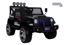 [6590] Jeep S2388 na akumulator 4x45W 12V/10Ah Bluetooth Ekoskóra EVA LED - czarny