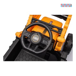 Koparka 2w1 JCB z łyżką na akumulator - żółta, 2x35W, pilot, klakson